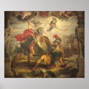 Allegory of Catholic Austria Attacked  Poster
