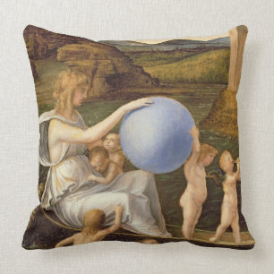 Allegory of Changing Fortune, or Melancholy (oil o Throw Pillow