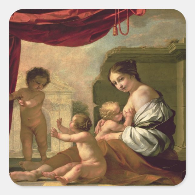 Allegory of Charity Square Sticker (Front)