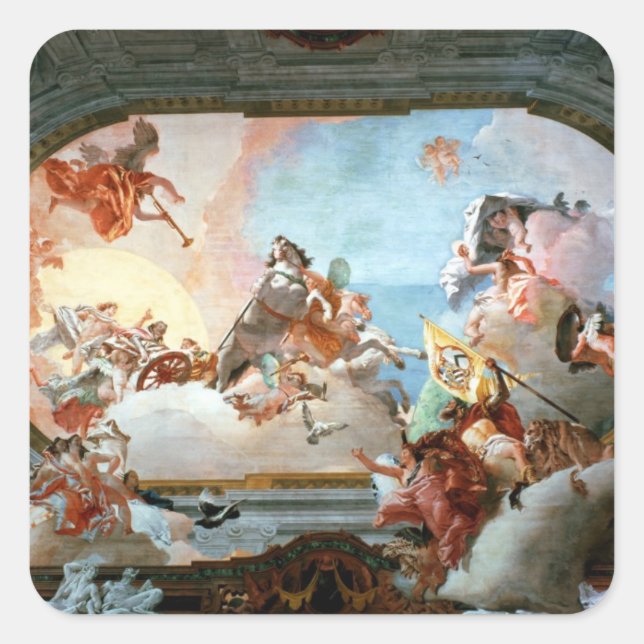 Allegory of Marriage of Rezzonico to Savorgnan Square Sticker (Front)