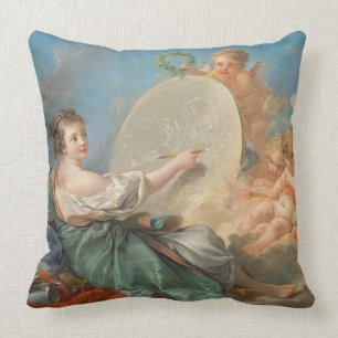 Allegory of Painting, 1765 (oil on canvas) Throw Pillow