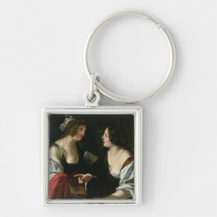 Allegory of Painting and Architecture, c.1620 (oil Keychain