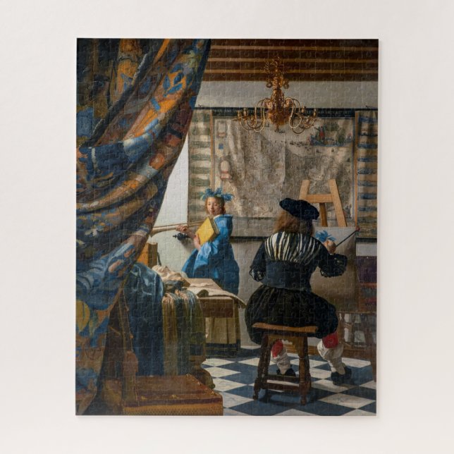 Allegory of Painting | Johannes Vermeer | Jigsaw Puzzle (Vertical)