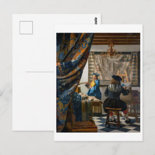 Allegory of Painting Johannes Vermeer Postcard