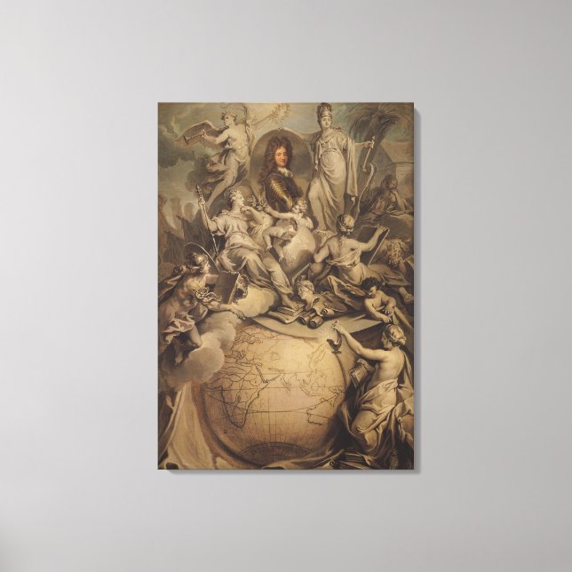 Allegory of Philippe II  Duke of Orleans, 1718 Canvas Print (Front)
