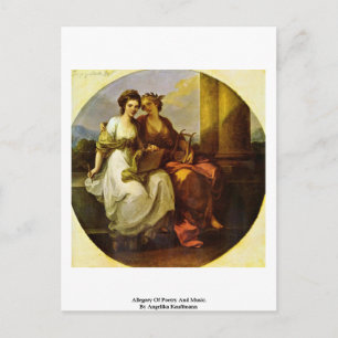 Allegory Of Poetry And Music. By Angelika Kauffman Postcard