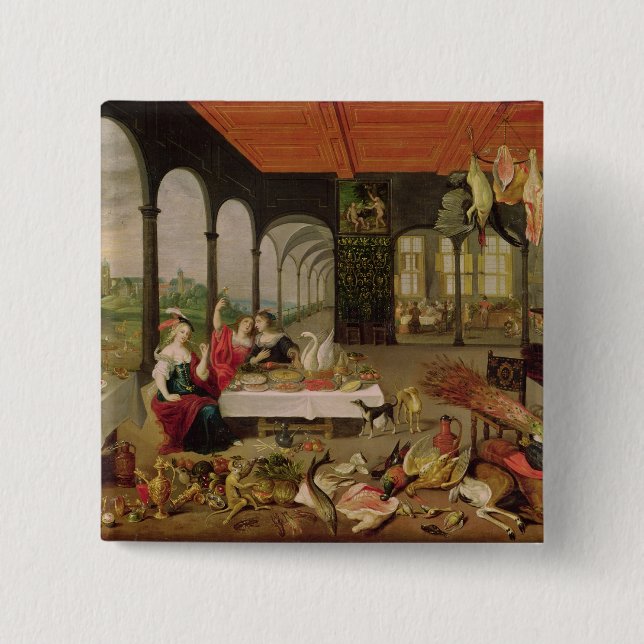 Allegory of Taste 2 Inch Square Button (Front)
