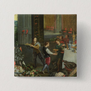 Allegory of Taste 2 Inch Square Button