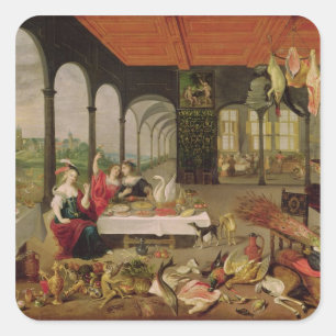 Allegory of Taste Square Sticker