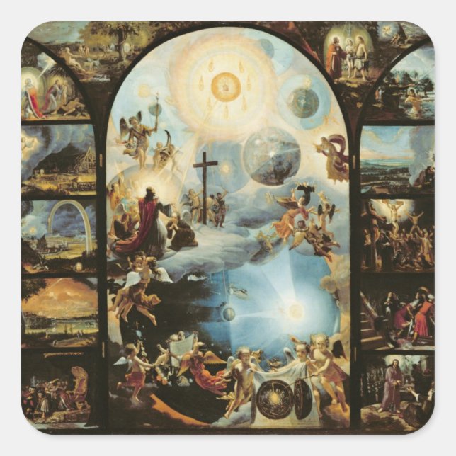 Allegory of the Creation of the Cosmos Square Sticker (Front)
