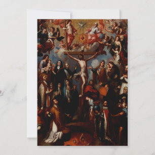 Allegory of the Crucifixion with Jesuit Saints Holiday Card