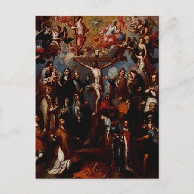 Allegory of the Crucifixion with Jesuit Saints  Postcard (Front)