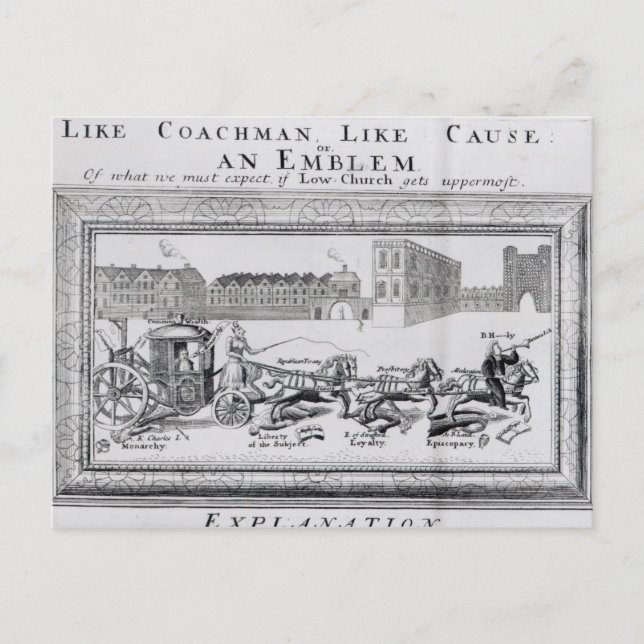 Allegory of the Dangers of Low Church Postcard (Front)