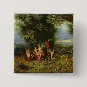 Allegory of the Earth 2 Inch Square Button