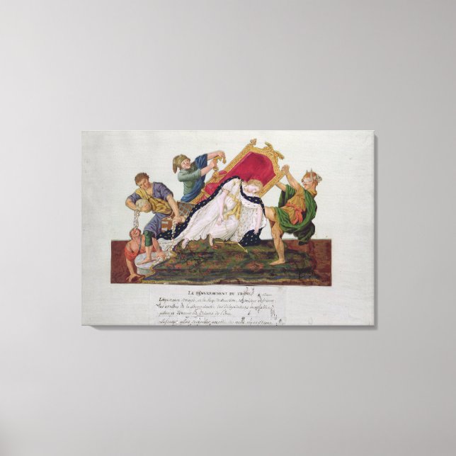 Allegory of the overturning of the throne canvas print (Front)