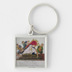 Allegory of the overturning of the throne keychain