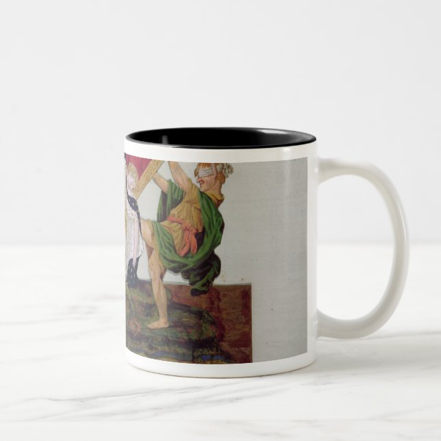 Allegory of the overturning of the throne Two-Tone coffee mug (Right)