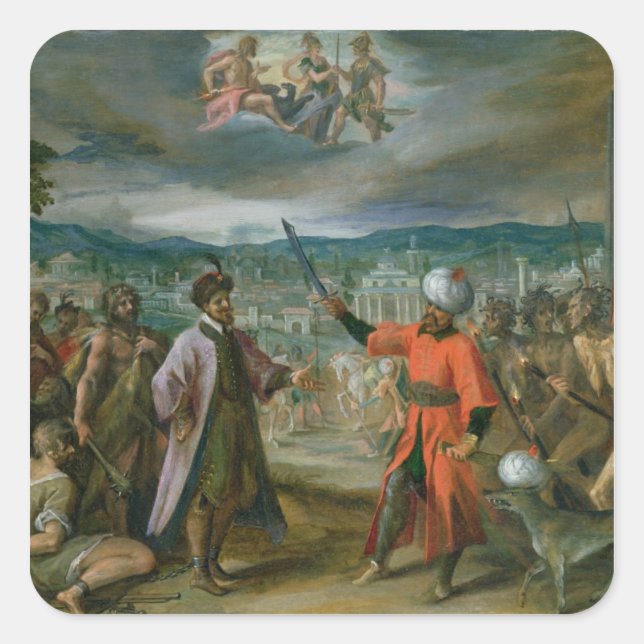 Allegory of the Turkish Wars Square Sticker (Front)