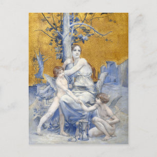 Allegory of Time (1896) by Luc-Olivier Merson Holiday Postcard