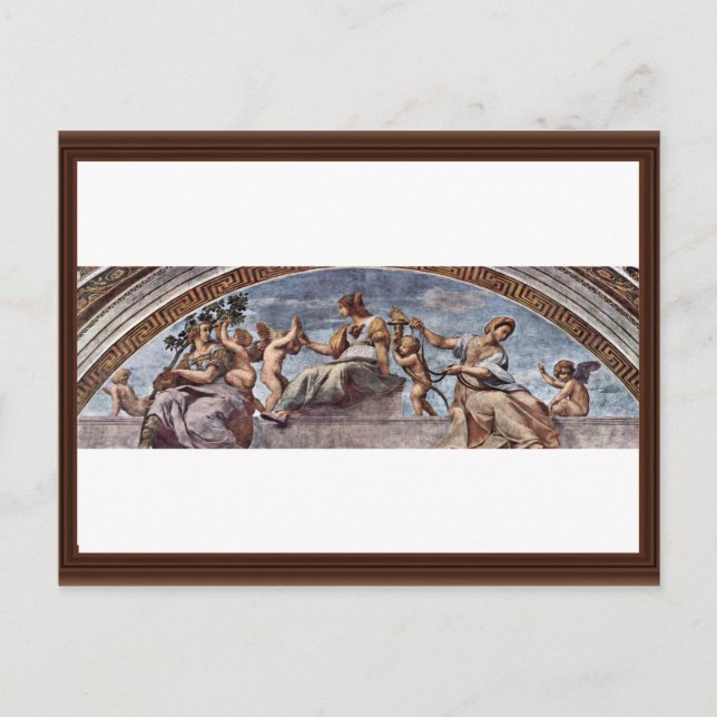 Allegory Of Virtue By Raffael (Best Quality) Postcard (Front)