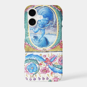 ALLEGORY OF WIND ANTIQUE FLORAL MINIATURE MONOGRAM