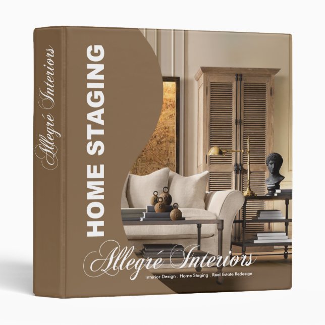Allegré Curve Home Stager Interior Designer Binder (Front/Spine)