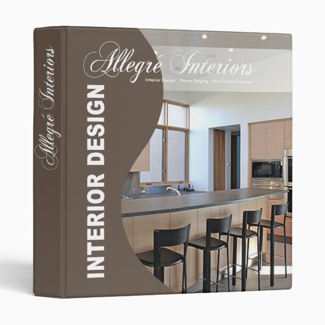 Allegré Curve Interior Designer Home Stager Binder (Front/Spine)