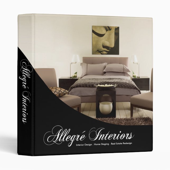 Allegré Home Stager Interior Designer Binder (Front/Spine)