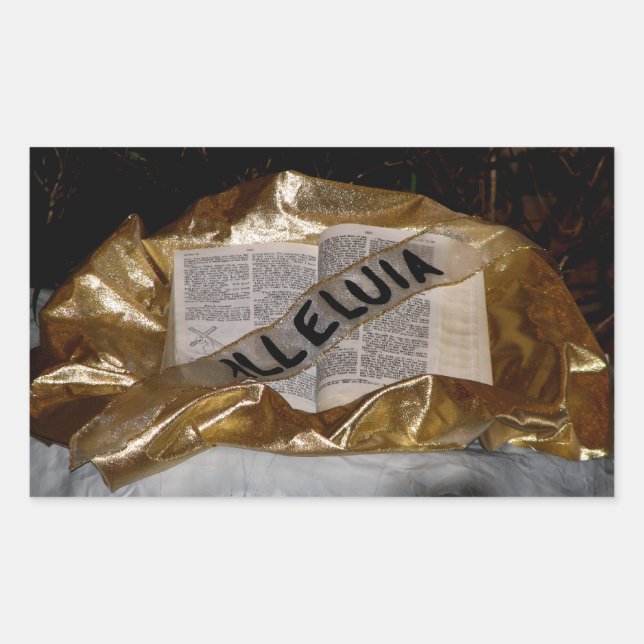 Alleluia (Bible & Sash) Sticker (Front)