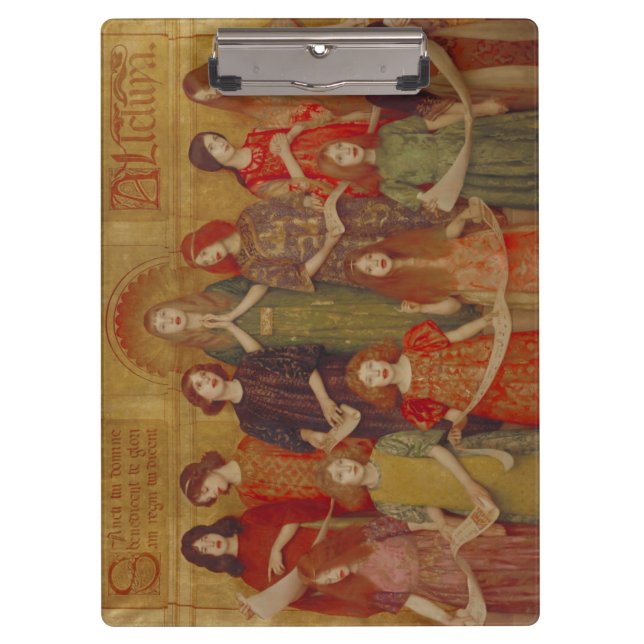 Alleluia (by Thomas Cooper Gotch) Clipboard (Front)