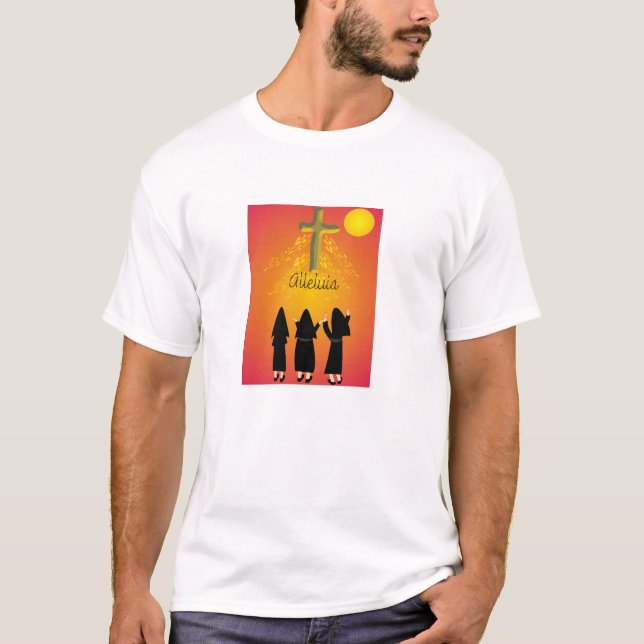 "Alleluia" Catholic Religious Gifts T-Shirt (Front)