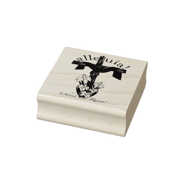 Alleluia Christ has Risen Rubber Stamp (Stamp)