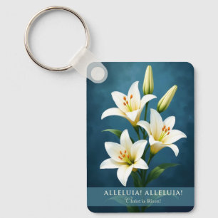 Alleluia Christ Is Risen Easter Faith Gift Keychain