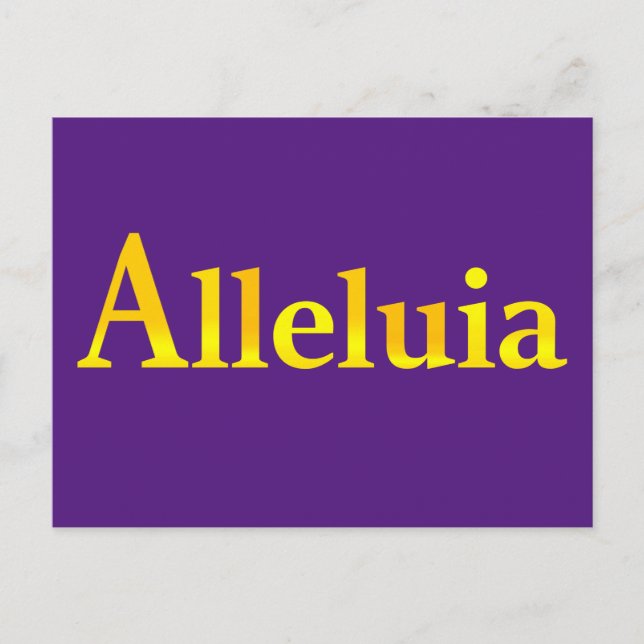Alleluia Message of Easter Joy Gold and Royal Blue Postcard (Front)