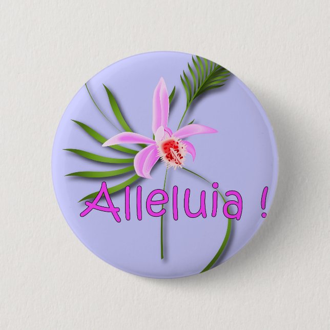 Alleluia mp 2 inch round button (Front)