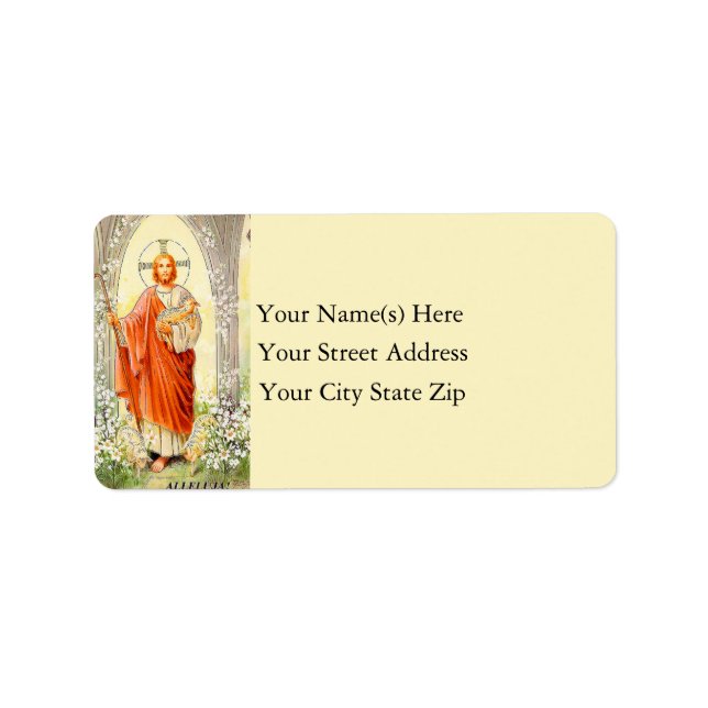 Alleluia Vintage Address Label (Front)
