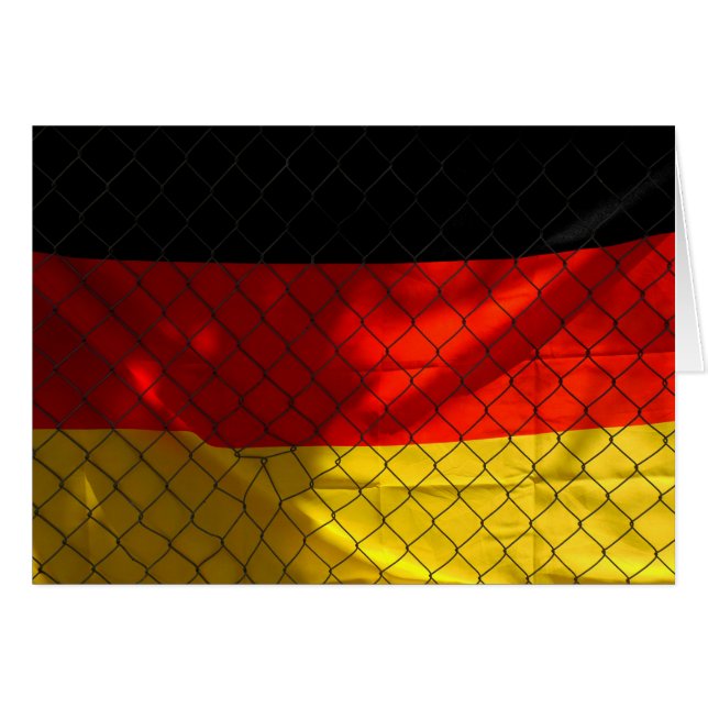 Allemagne Drapeau derrière la clôture de lien de c (Devant horizontal)