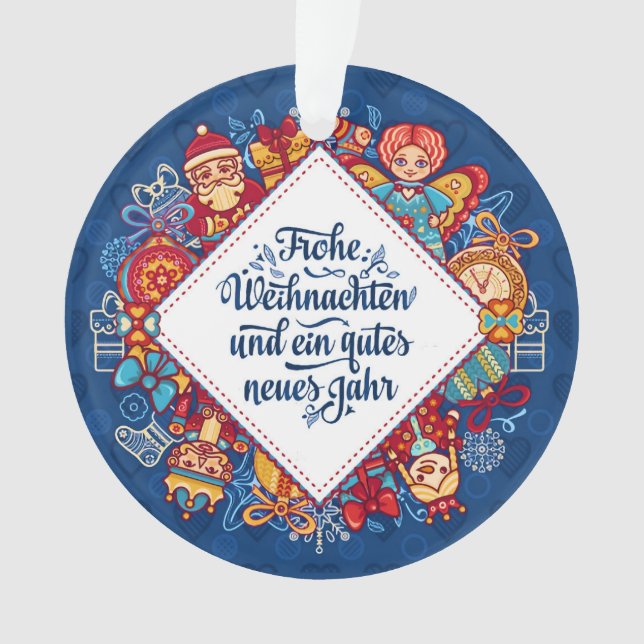 Allemagne Frohe Weihnachten Ornement (devant)