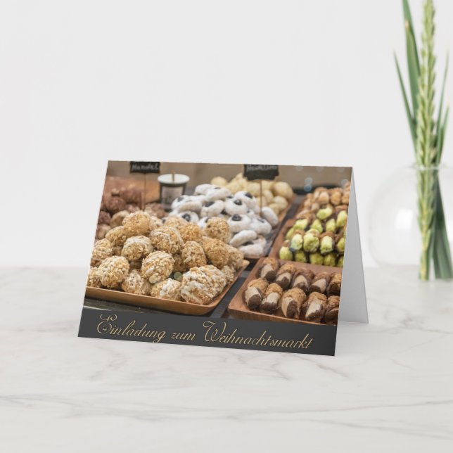 Allemagne Joyeux Noël invitation Marché de Noël (Devant)