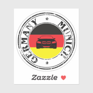 Allemagne Munich Sticker Drapeau Rond Pour Ordinat