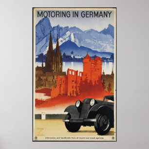 Allemagne Poster Vintage voyage et Imprimés rétros
