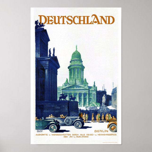 Allemagne Poster Vintage voyage restauré (Devant)