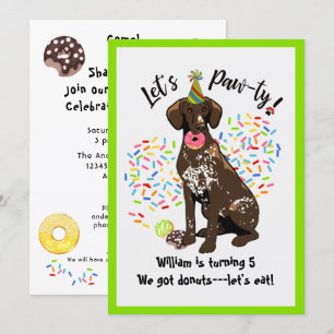Allemand Short Haired Pointer Invitation de fête d