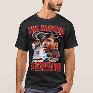 Allen Iverson The Answer Basketball Legend Signatu T-Shirt