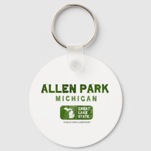 Allen Park Michigan Great Lake State Keychain