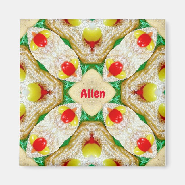 ALLEN ~ Personalized Easter Pattern Fractal ~ Magnet (Front)