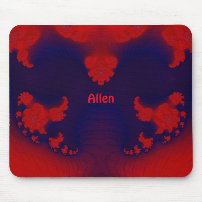 ALLEN ~ Red and Blue Mouse Pad  (Front)