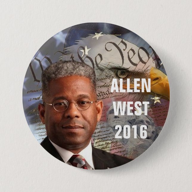 ALLEN WEST 2016 3 INCH ROUND BUTTON (Front)