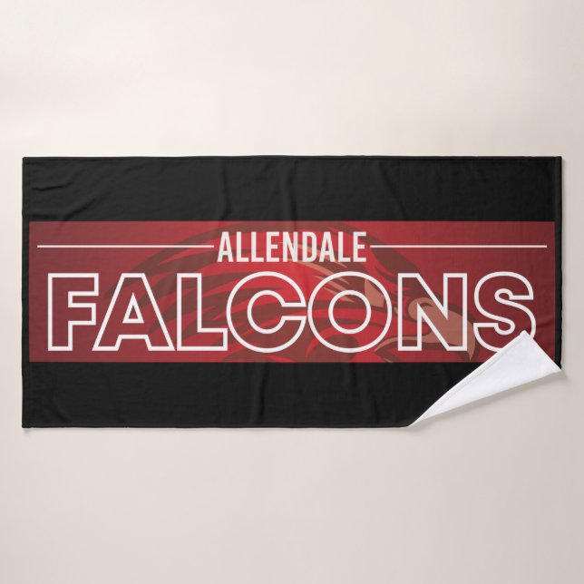 Allendale Falcons #6 Bath Towel (Bath Towel)