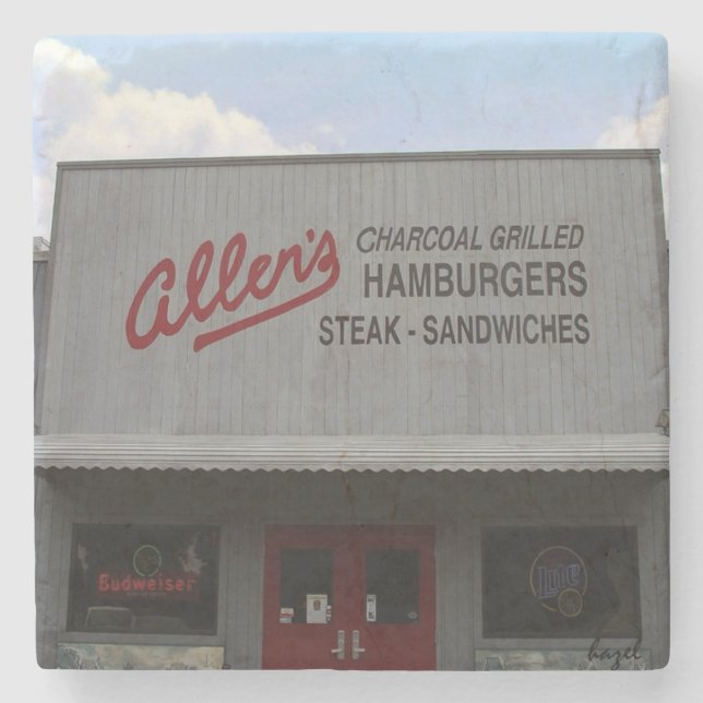 Allen's Bar, Athens, Georgia Marble Coaster. UGA Stone Coaster (Front)